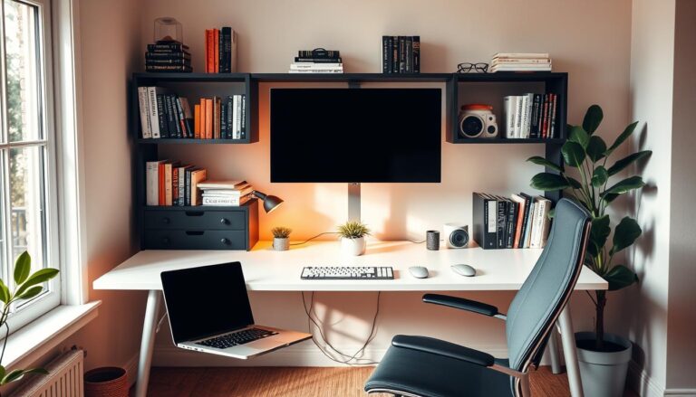 online school desk setup